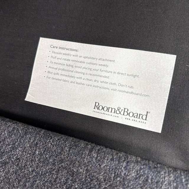 Room & Board Mayer Two Piece Sofa in Flint Charcoal For Sale - Image 9 of 12