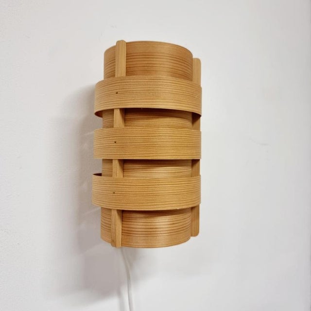 Scandinavian Modern Pine Wall Light by Hans Agne Jakobsson for Markaryd, Sweden, 1960s For Sale - Image 9 of 12