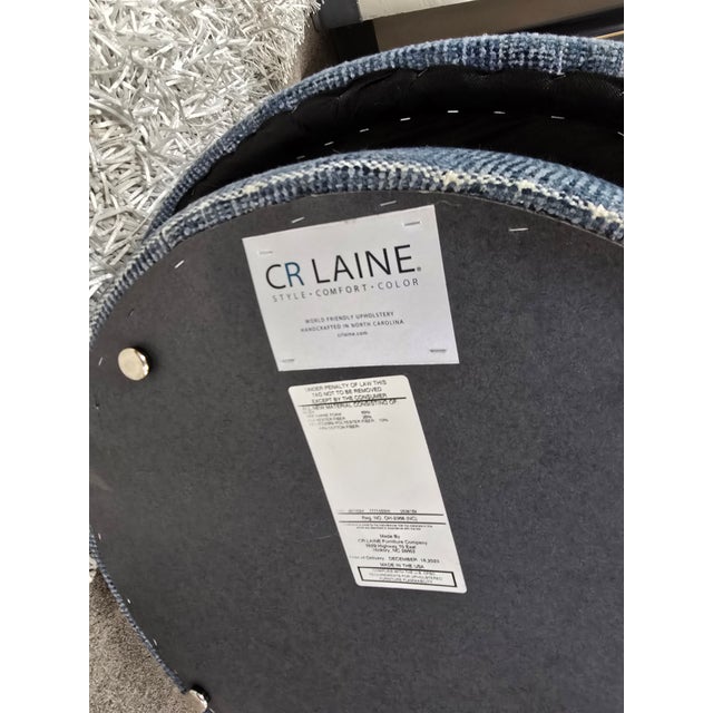 Cr Laine Fabric Swivel Chair For Sale - Image 4 of 4