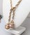 Vintage 1960s Signed Napier Goldtone "Peach" Moonglow Drops Necklace For Sale - Image 11 of 11