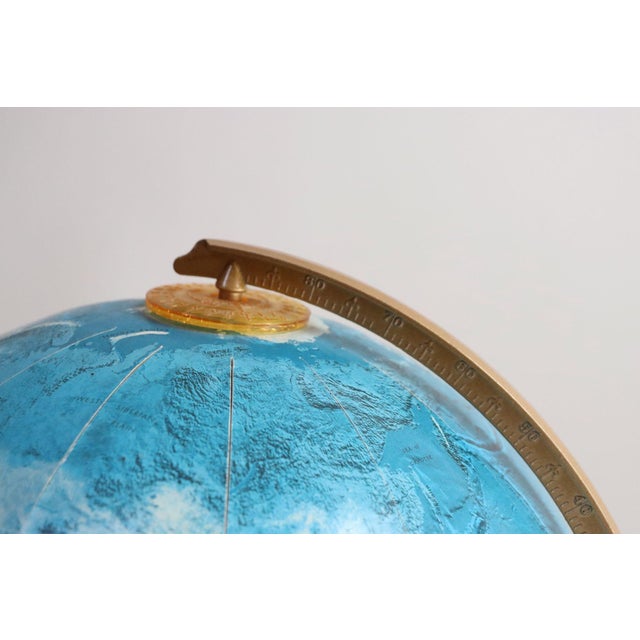 Blue Set of Two Vintage Petite Replogle Satellite Visions Globes - Winter and Summer Displays For Sale - Image 8 of 12