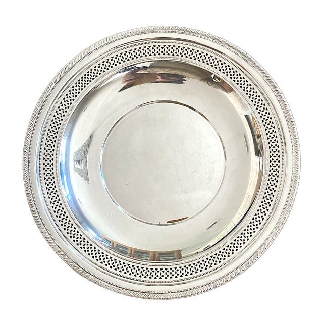 1950s Vintage Cartier Sterling Silver Reticulated Tray 2854 For Sale - Image 9 of 9