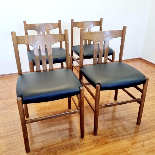 Mid-Century Modern Scandinavian Dining Chairs, 1960s, Set of 4 For Sale - Image 3 of 12