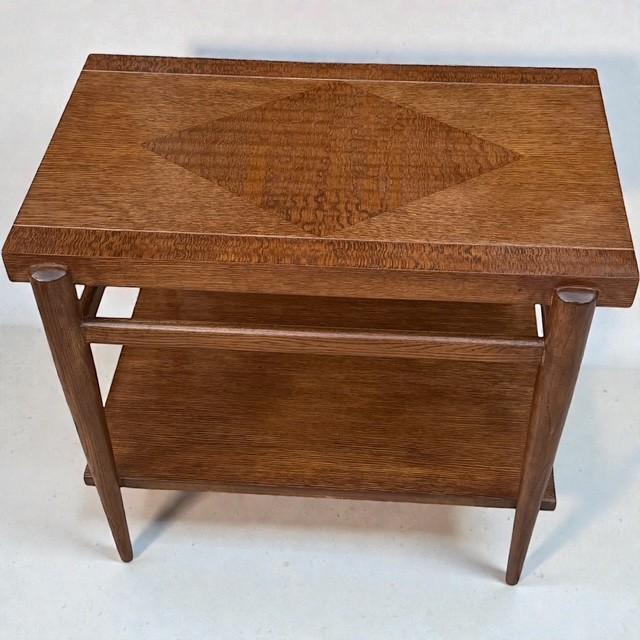 Mid-Century Modern 1955 Lane Acclaim 3-Piece Table Set by Andre Bus – MCM Walnut, Refinished For Sale - Image 3 of 12
