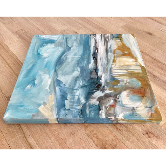 Early 21st Century Nestled by Leigh Ann Van Fossan | Acrylic and charcoal on canvas of a rural landscape with a red barn For Sale - Image 5 of 5