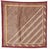 Late 20th Century Oscar de la Renta Brown Silk Scarf Pocket Square Handkerchief For Sale - Image 5 of 12