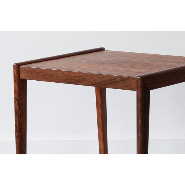 1960s Mid-Century Danish Rectangular Rosewood Side Table, 1960s For Sale - Image 5 of 6