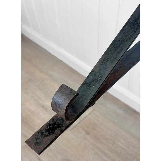 Antique Large Victorian Wrought Iron Hanging Sign / Planter Bracket For Sale - Image 6 of 8