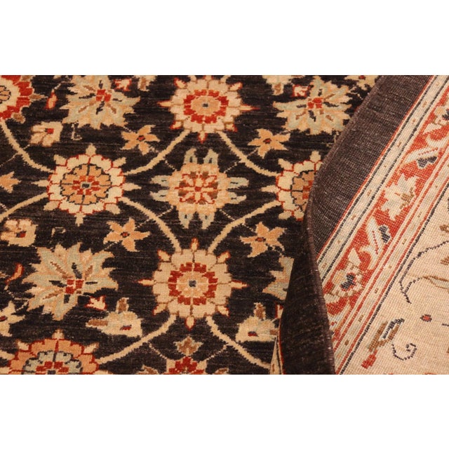 Beige 1990s Bohemien Ziegler Brown Beige Hand-Knotted Wool Rug - 9'1'' X 11'9'' For Sale - Image 8 of 8