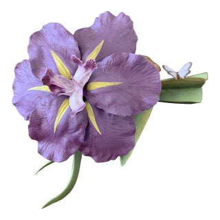 The Nobel Iris Porcelain Flower Sculpture For Sale