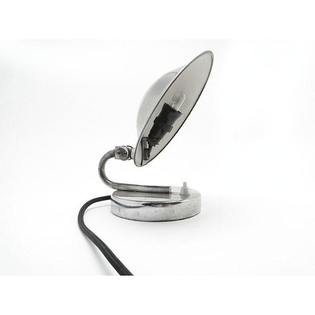Chrome-Plated Metal Table Lamp by J. Hurka for Napako, Czechoslovakia, 1950s For Sale - Image 11 of 14