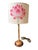 Wood Bamboo Stem Lamp with Fire Lotus Fan by Corallina For Sale - Image 7 of 7