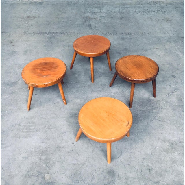 Mid-Century Low Side Table Set, Belgium, 1950s, Set of 4 For Sale - Image 8 of 18