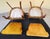 Pair of Monumental 1970s Cane and Gold Velvet Horseshoe Wingback Chairs For Sale - Image 11 of 17