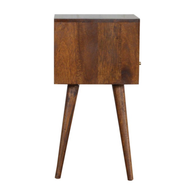 Chestnut Mini Chestnut Nightstand With Shelf For Sale - Image 8 of 8