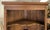 19th Century Rustic American Pine Corner Cupboard With Open Shaped Shelves Over Doors For Sale - Image 10 of 18