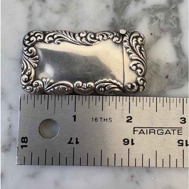 Art Deco Art Nouveau Sterling Silver Matchstick Holder For Sale - Image 3 of 7