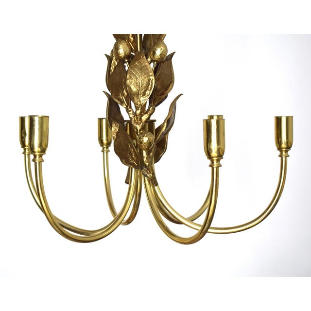 Gold Vintage Hanging Lamp in Bronze, 1960s For Sale - Image 8 of 11