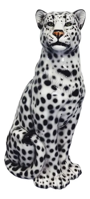 Snow Leopard Ceramic Figurine by Ceramiche Boxer