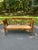 Rustic European Early 19th Century Carved Elm Bench, Rush Seat For Sale - Image 3 of 5