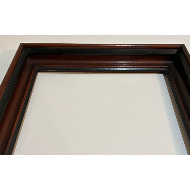 Brown Antique Victorian Wood Walnut Picture Frame 13x15 c.1880 For Sale - Image 8 of 12