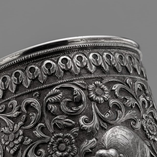 Antique Indian Kutch Silver Mug, 1890 For Sale - Image 13 of 18