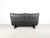 Vintage Italian 3-Seater Sofa in Black Leather, 1980s For Sale - Image 4 of 18