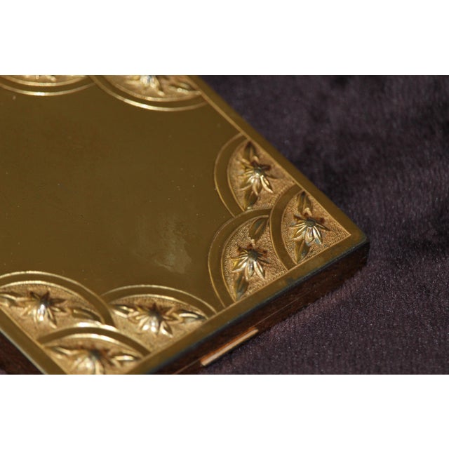 Stratton Vintage Compact Mirror Powder box Handheld Purse Gold Pocket Mirror Pocket makeup mirror, powder box. Gilt metal....