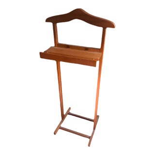 1970s Danish Teak Valet Stand With Shelf by PBJ Mobler Denmark For Sale
