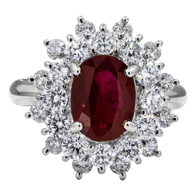 Late 20th Century Burma Ruby Ring, Size 5 For Sale