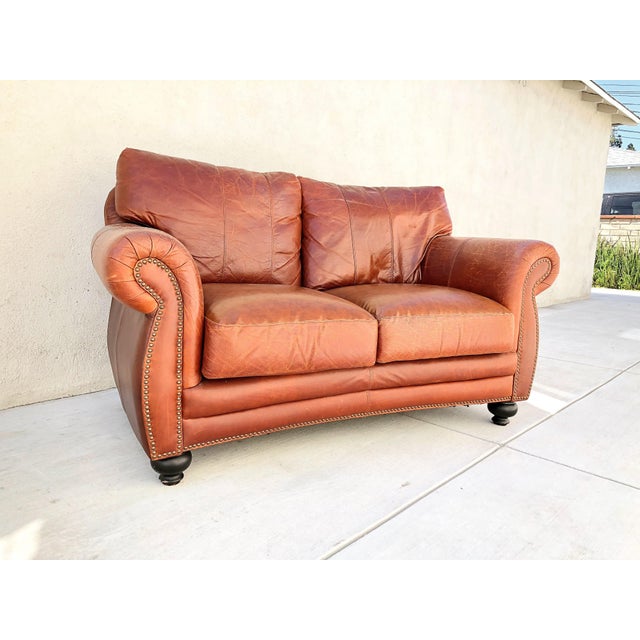 Vintage Rapallo Italian Leather Sofa Chairish