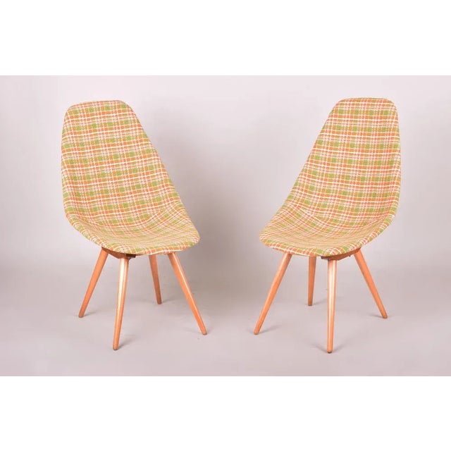 Set of Mid-Century Beech Armchairs, 1950s For Sale - Image 6 of 7