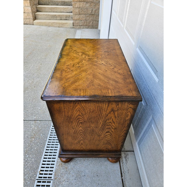 English William and Mary Style Three Drawer Chest or Side Table For Sale - Image 9 of 15