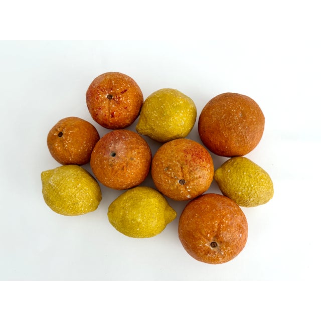 Mid-Century Italian Stone Citrus Fruit - Set of 10 For Sale - Image 4 of 4