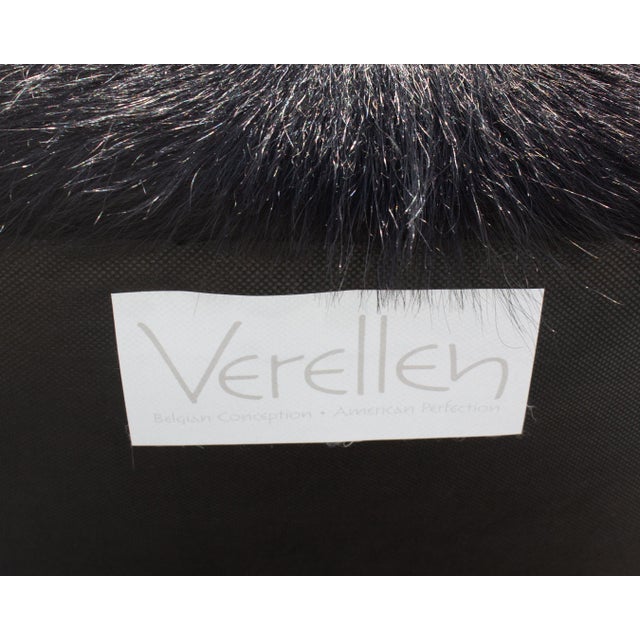 Animal Skin Verellen “Murphy” Black Hair on Hide Armchair For Sale - Image 7 of 7