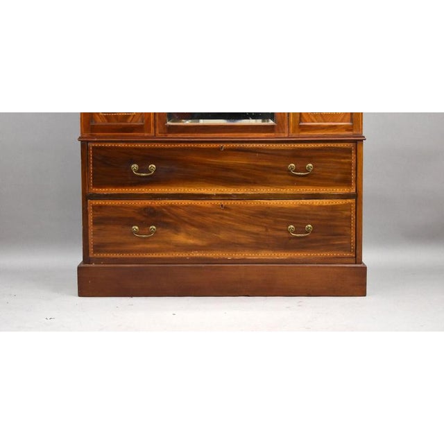 Edwardian Inlaid Mahogany Wardrobe, 1900 For Sale - Image 4 of 9