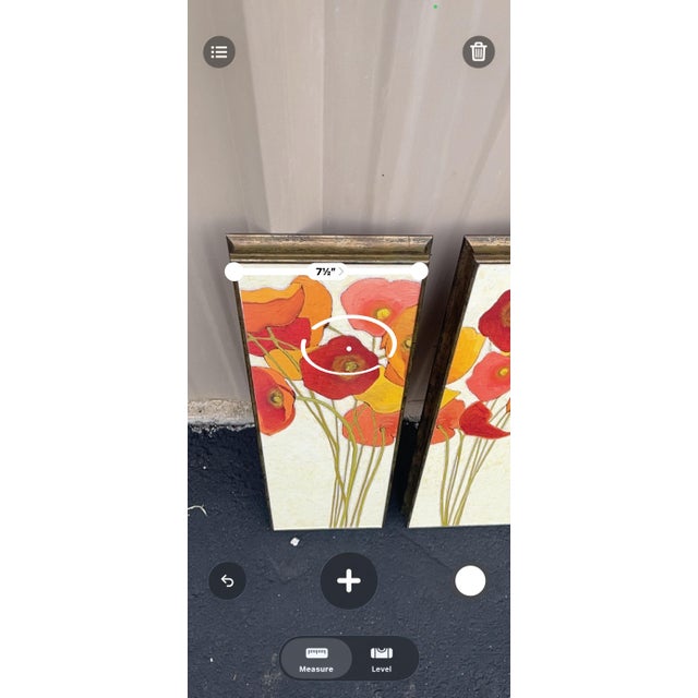 Contemporary Textured Poppy Floral Wall Art Panels – Set of 2 For Sale In San Antonio - Image 6 of 6