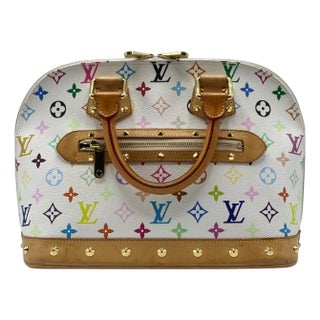 Louis Vuitton Monogram Multicolor Alma White For Sale