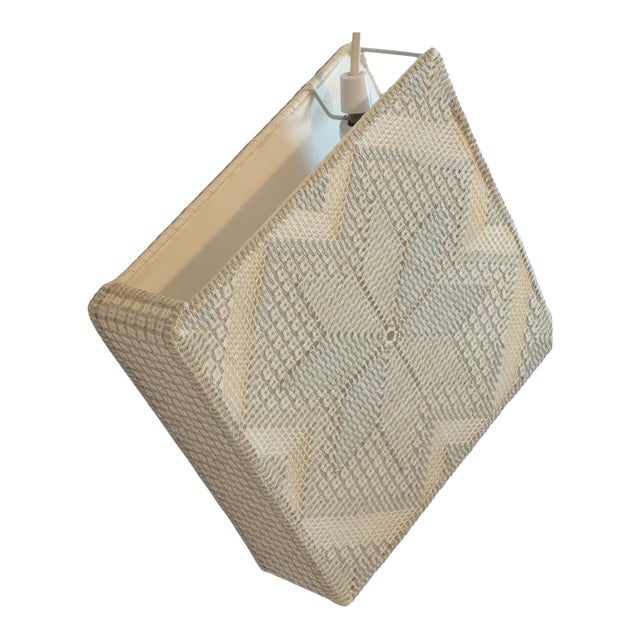 1960s Swedish Designer Embroidery Fabric Wall Light For Sale