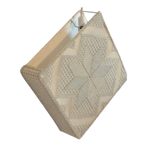 1960s Swedish Designer Embroidery Fabric Wall Light