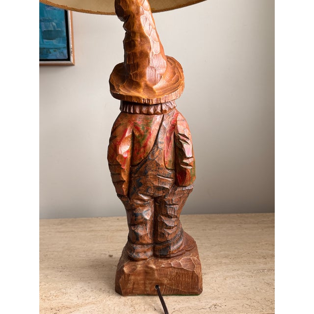 Vintage Gnome Chalkware Lamp Signed O‘’Neil For Sale In Milwaukee - Image 6 of 8