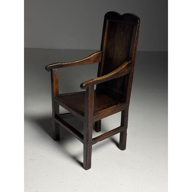 Antique English Chair in Oak, 1650 For Sale - Image 12 of 18