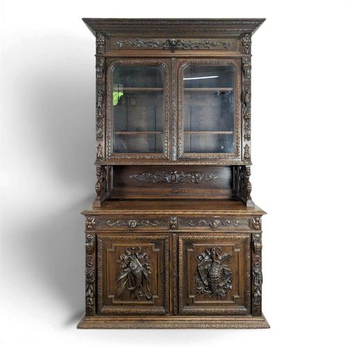 Large 19th Century Oak Hunting Buffet For Sale - Image 14 of 14