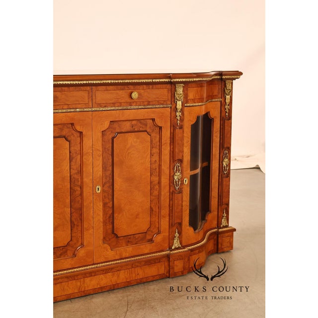 Italian Neoclassical Style Burl Wood Sideboard Credenza For Sale - Image 18 of 18