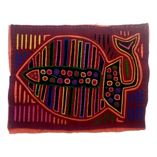 Mola Fabric by Cuna Indians from San Blas Island, Panama, 1970s For Sale