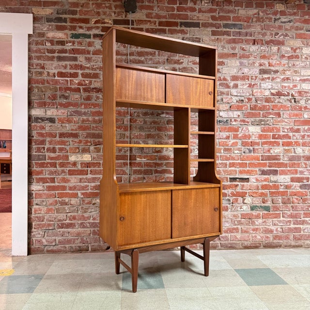 Mid-Century Danish Modern Teak Room Divider Bookcase c.1960s For Sale - Image 10 of 10