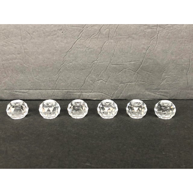 Vintage Miniature Cut Glass Crystal Can6dleholder Set Of For Sale - Image 13 of 13