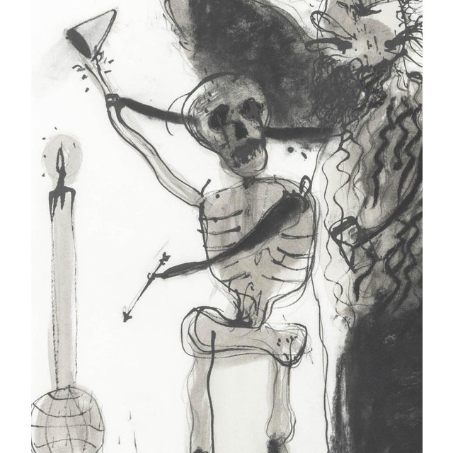 Contemporary Robert Dandarov Angel and Skeleton Mix Media, 1985 For Sale - Image 3 of 7