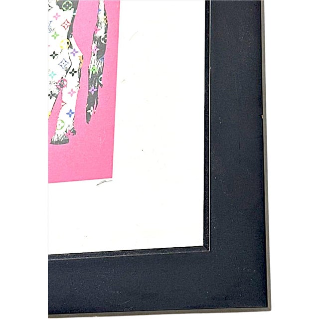 Cash Cow by Peter Marcus Green, Signed, 2022 Giclee Print Pink Background Black Wood Frame For Sale - Image 9 of 12