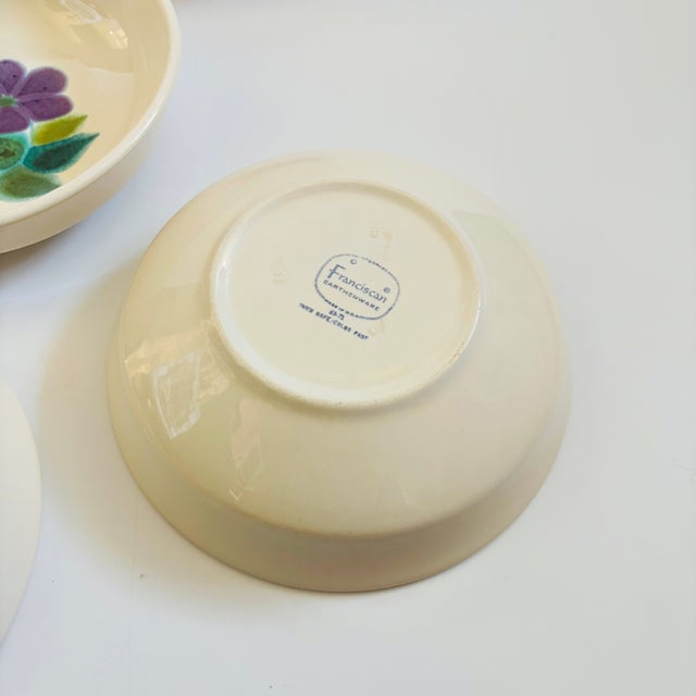 Franciscan Earthenware Floral Bowls - Set of 5 For Sale - Image 9 of 10